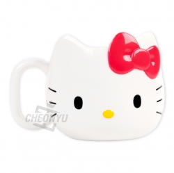 Sanrio Face Mug Cup 240ml - Hello Kitty Red