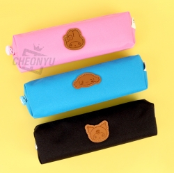 Sanrio Characters Leather Patch Slim Pouch - Kuromi