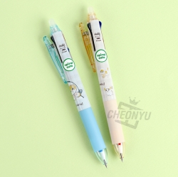mofusand Frixion 3-in-1 Ballpoint Pen 0.38mm