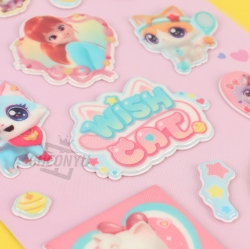 Wishcat Embo Stickers , 20pcs