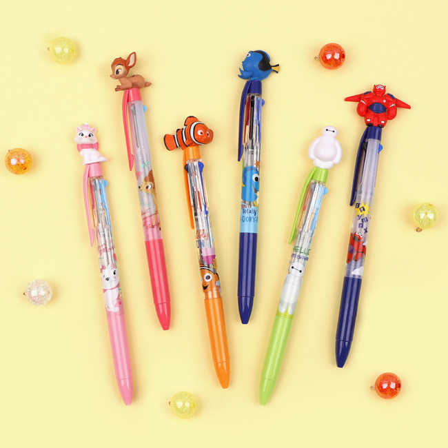 Disney Character Mascot Figure 3color Ball-point Pen, Type D