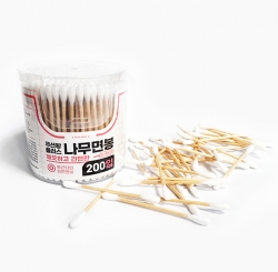 .Cushion King Plus Wooden Cotton Swabs (200P Case Type)