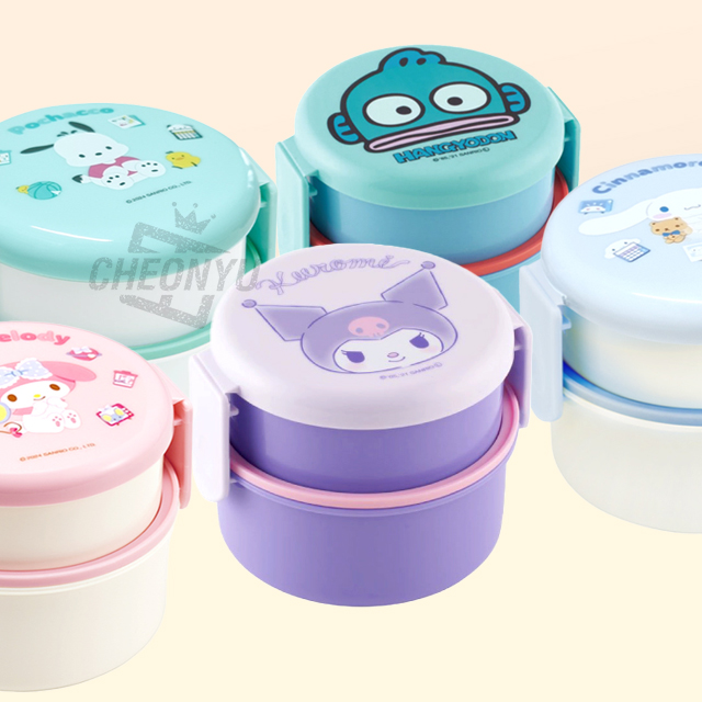 Sanrio Round 2-Layer Lunch Box with Fork
