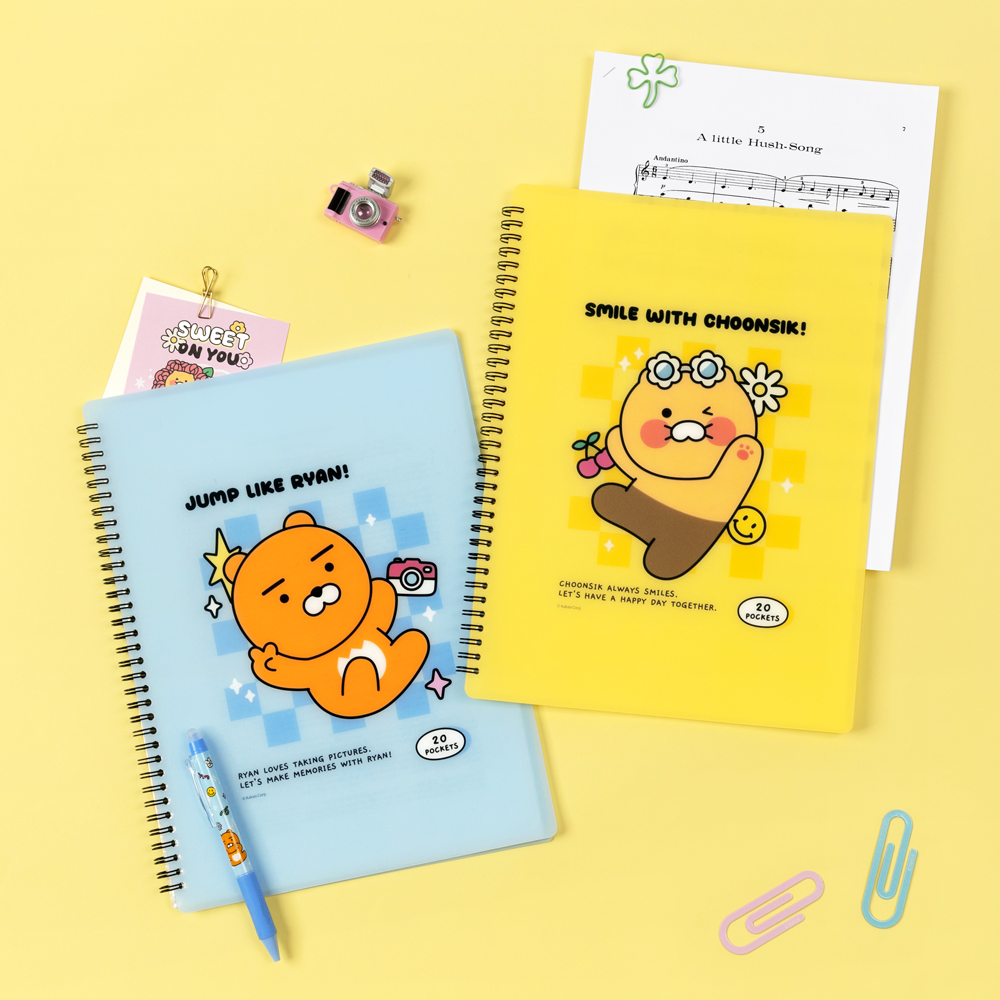 Kakao friends say cheese sprial clear Document File