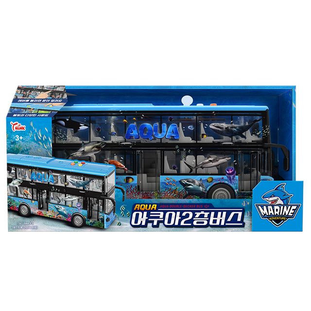 Aqua Double-decker bus