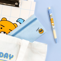 Kakao friends say cheese fabric flat pencil case