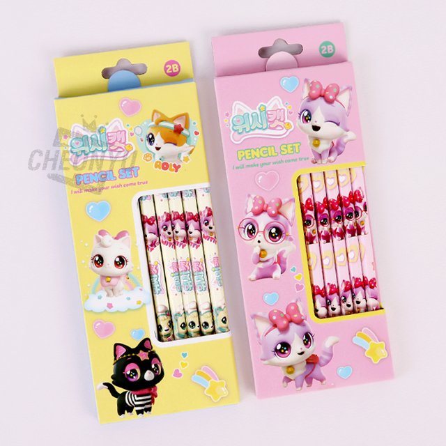 Wish Cat Pencil 5pcs Set, Random