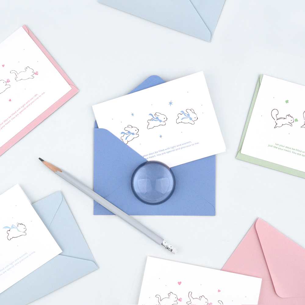 Fluppy Love Letter Press  Message Card
