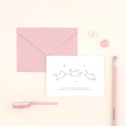Fluppy Love Letter Press  Message Card