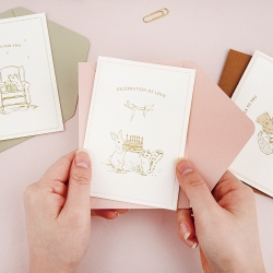 forest memories letter press message card