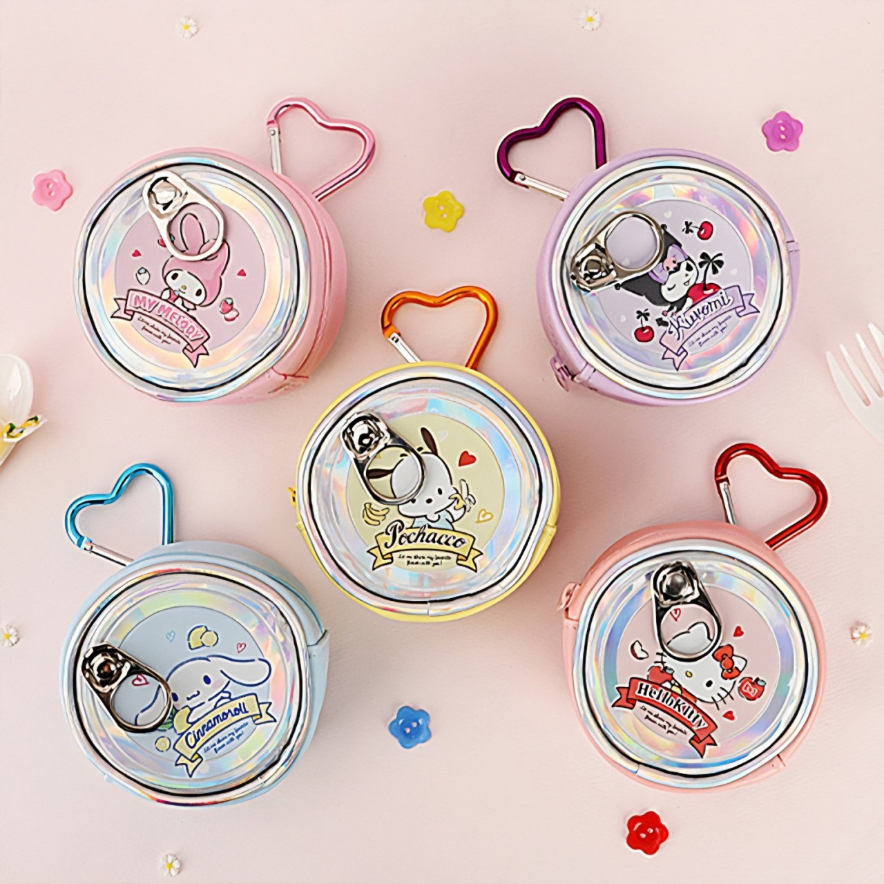 Sanrio Fruit Can Pouch Keyring