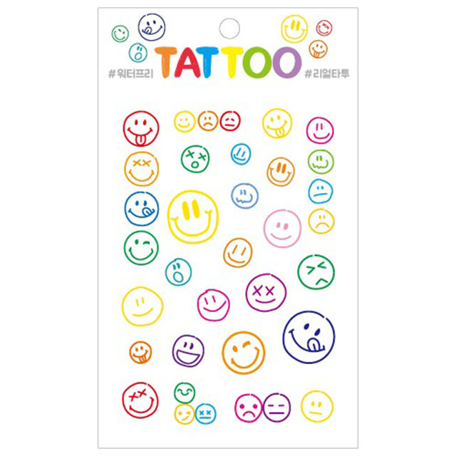 Tiny Tattoo Sticker –Stamp Smile