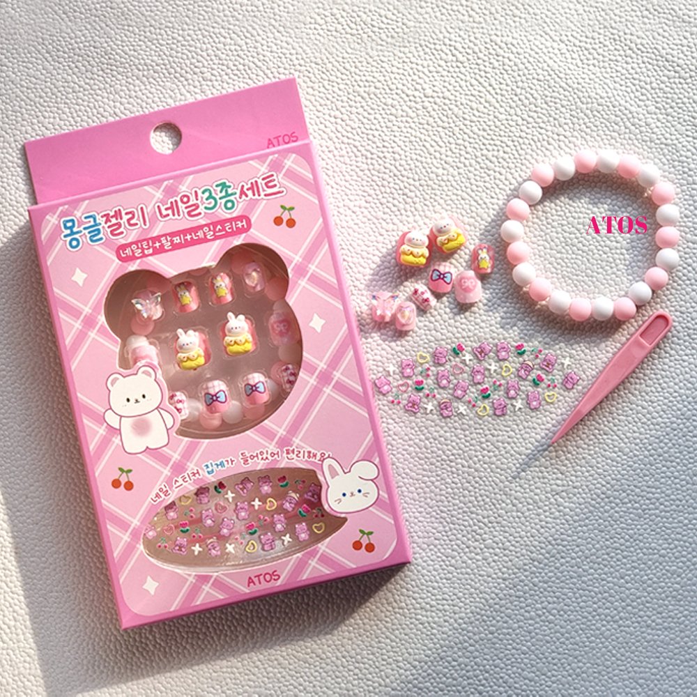 Mongle Jelly Nail 3-Piece Set (1pcs) Random 