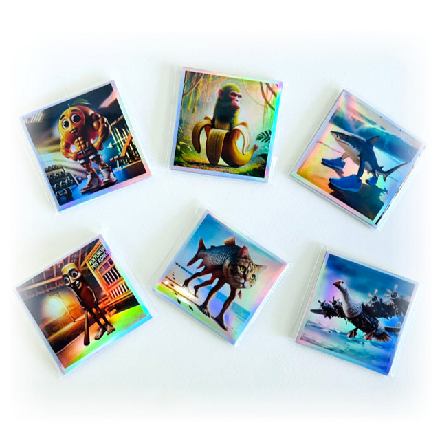 Italian Brain Lot Hologram Sticker 12Sheets, Random