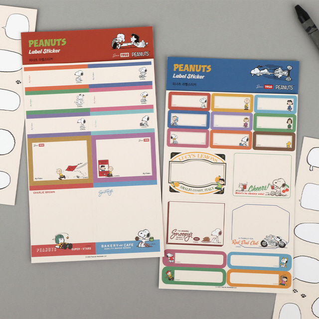 Peanuts Snoopy Label Sticker (2 options)