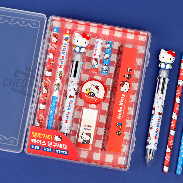 Sanrio Characters Stationery Set with Case - Hello Kitty