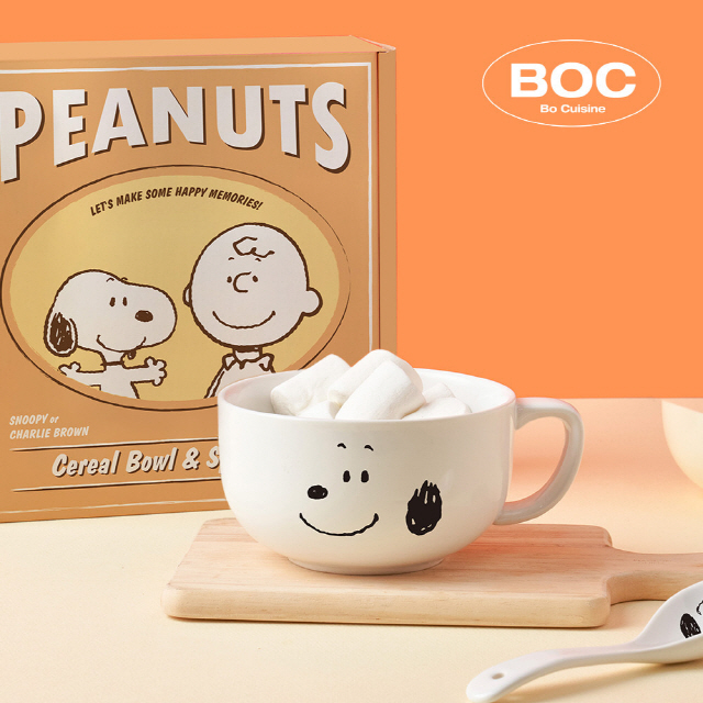 Snoopy cereal bowl spoon set