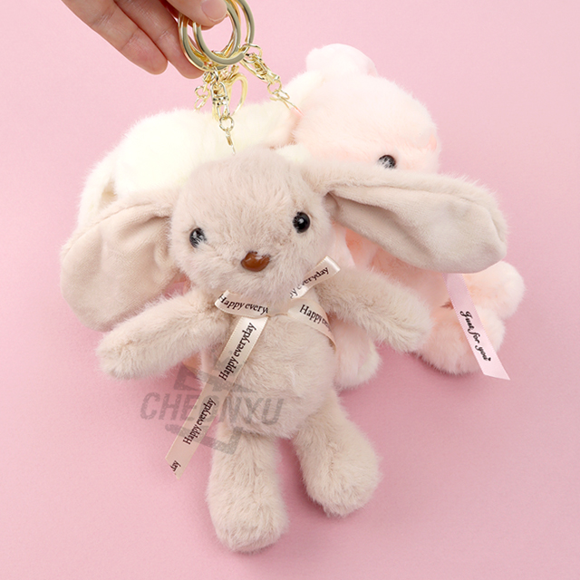 Ribbon Rabbit Plush Keyring, Random 