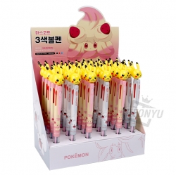 POKEMON mascot 3-Color Ink Ballpoint Pens, Set of 30