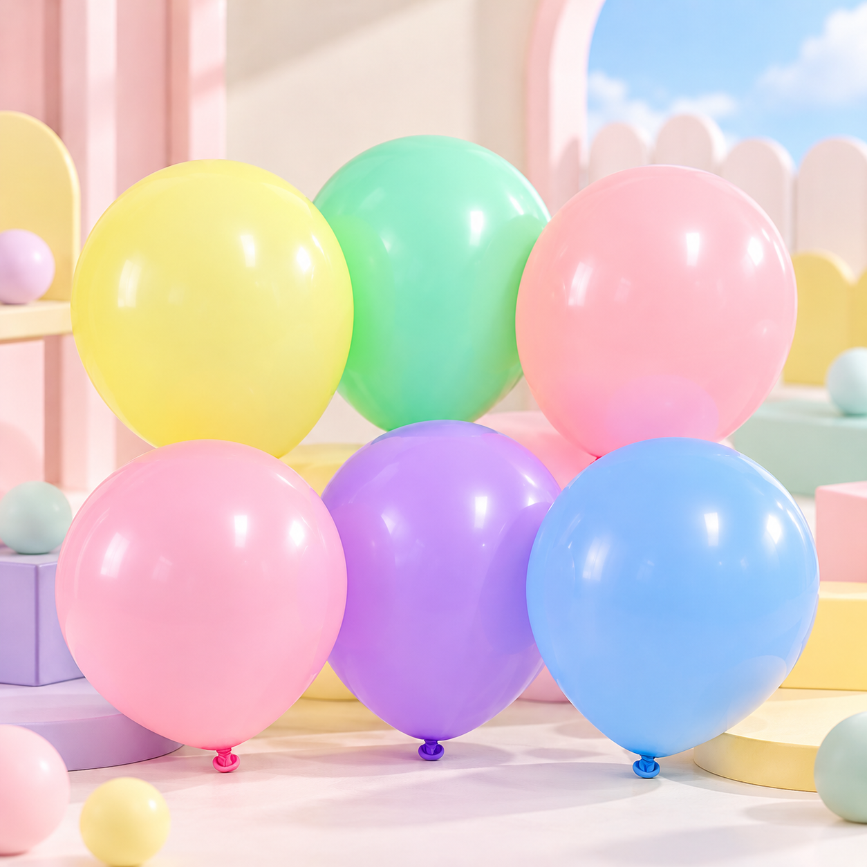 30cm macaron mixed balloon 6p