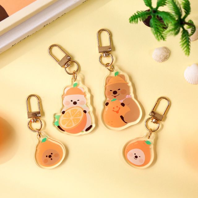 Kiki Quokka Jeju Hallabong Acrylic Key Ring