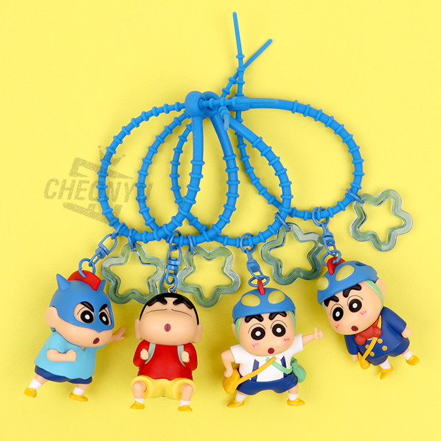 Crayon Action Hero Figure Keyring, Random