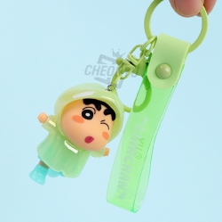 Crayon Pastel Raincoat Figure Keyring