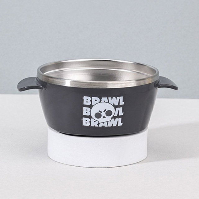 Brawl Stars Color Feeding Bottle Cleaner Stainless Steel Bowl (Charcoal)