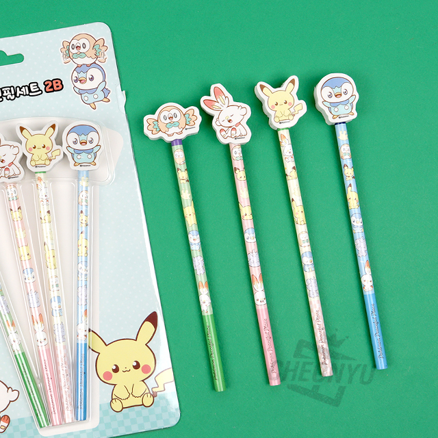 Pokemon Eraser and Pencil Set,Random