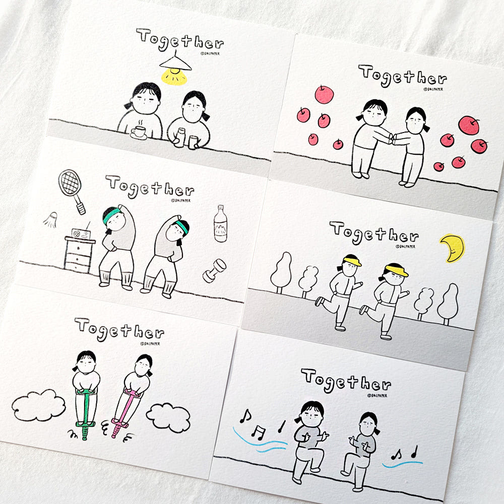 Dalpaper Together Postcard, 6 Types