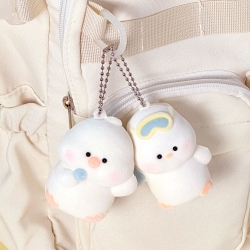 Soft Fluffy Duck Squishy Keyring, Random