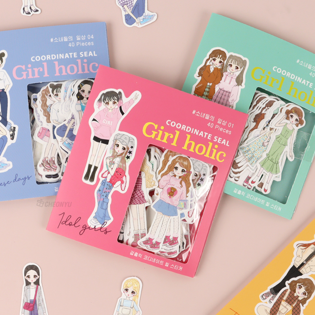 Girl Holic Coordinate Seal Sticker, Random