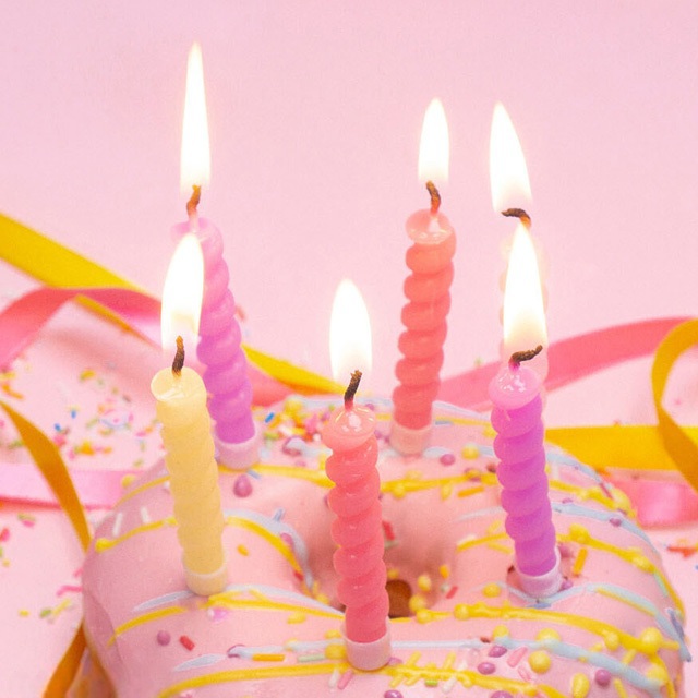 Twisted Birthday Candles (6pcs) – Pink Holic