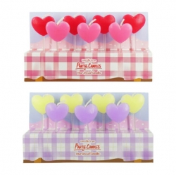Variety Heart Candles - Purple Lemon