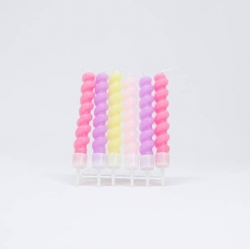 Twisted Birthday Candles (6pcs) – Pink Holic