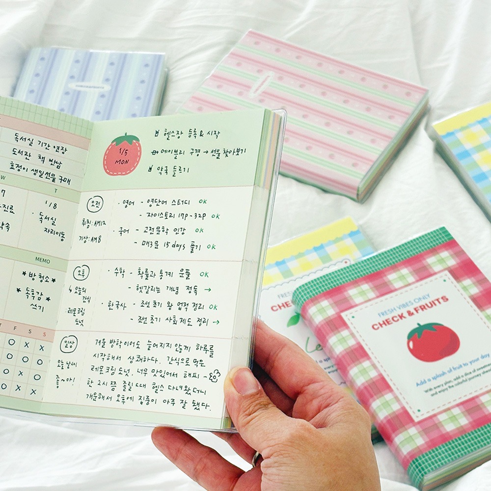 Check & Fruits Undated 6-Month Planner