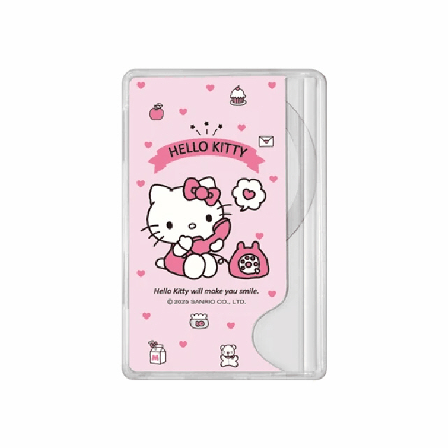 2-Slot Storage MagSafe Compatible Card Slot (Matte) _ Hello Kitty Pink