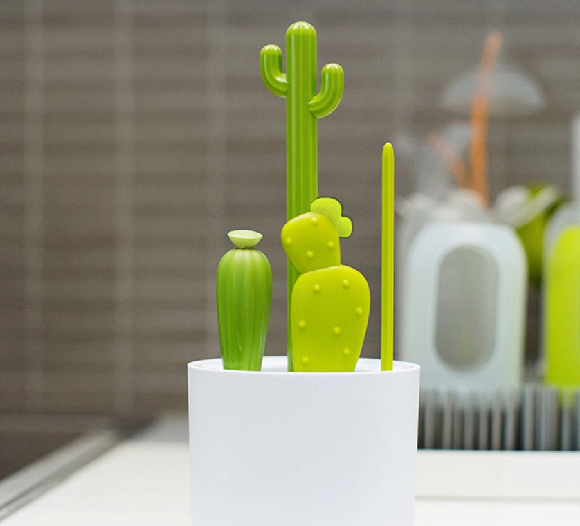 Cactus Kitchen Water Cup Tumbler Cleaning Brush Set