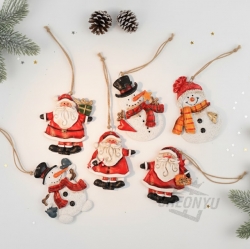 Christmas Ornament Set ver.2 Santa Snowman
