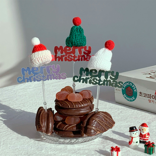 Beanie Christmas Cake Topper