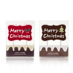 XMAS Premium Christmas Candle Message Cake Candle 2 Types
