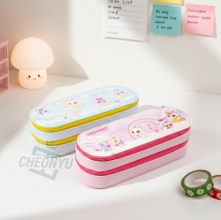 Wish Cat Twin Pocket Pencil Case, Random