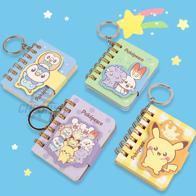 Pokepeace Keyring Mini Notebook, Random