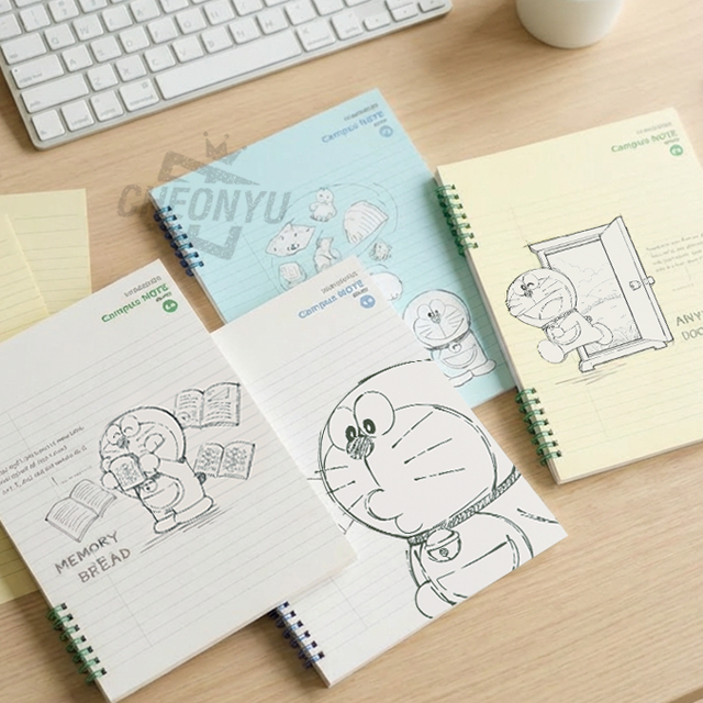 Doraemon Double Ring Campus Notebook, Random