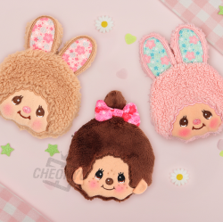 Monchhichi-chan Face Coin Pouch_Monchhichi chan pink