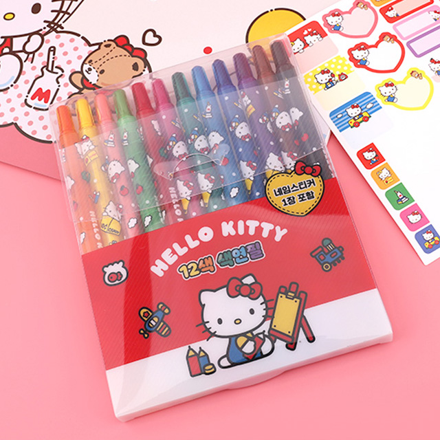Hello Kitty 12 Color Colored Pencils