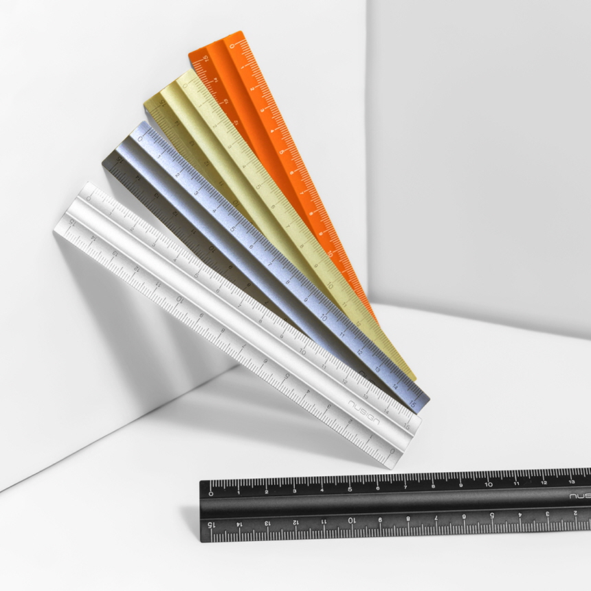 Nusain Double-sided Scale Metal Ruler 15cm