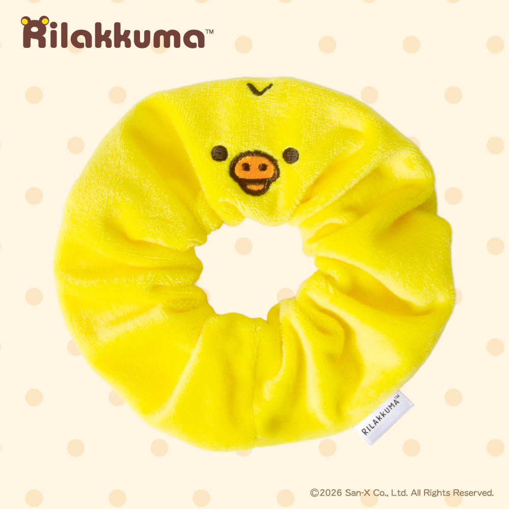 Kiiroitori Embroidered Scrunchie