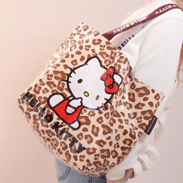 Hello Kitty Leopard Print Tarpaulin Bag
