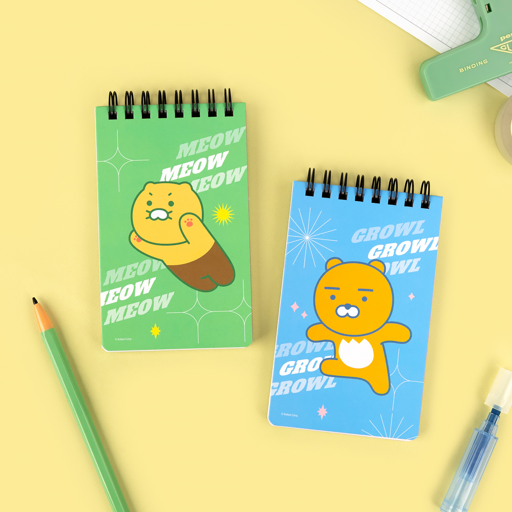 Kakao Friends Vivid Top-Bound Spiral Memo Pad